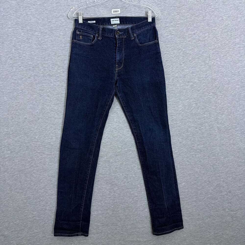 Todd Snyder Men's Size 28x32 Dark Wash Straight Fit Stretch 5-Pocket Jeans